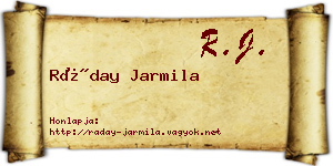 Ráday Jarmila névjegykártya